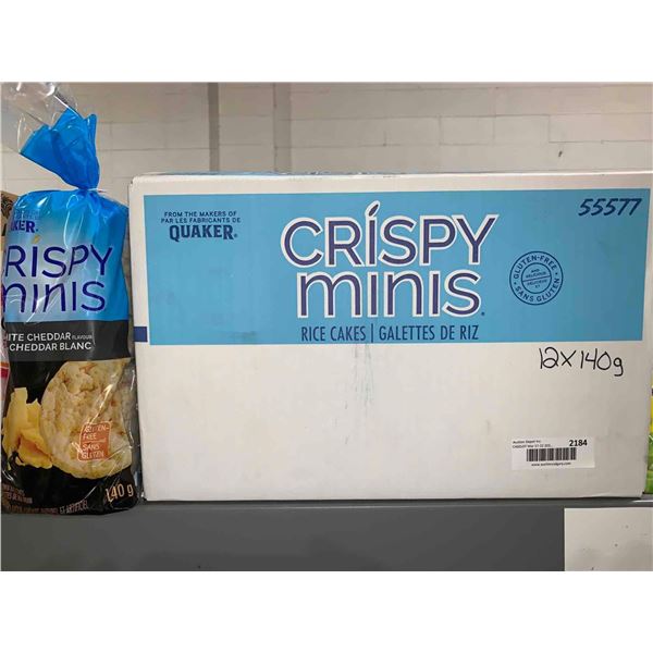 Quaker Crispy Minis Rice Cakes White Cheddar Flavor 12x140g