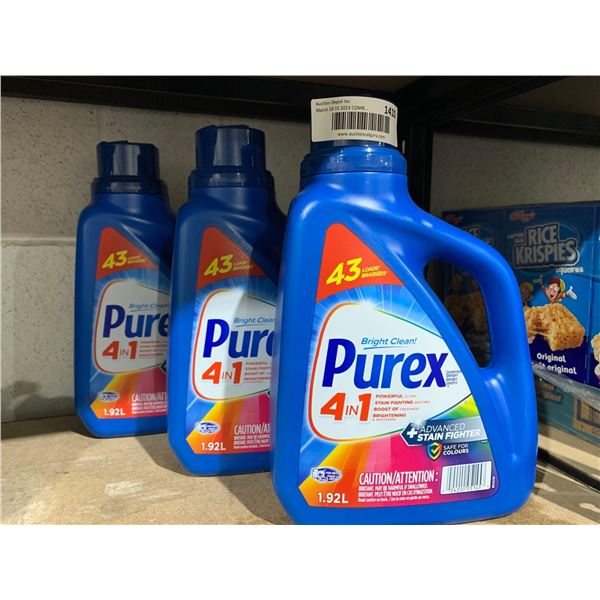 Purex 4 in 1 Detergent Bright Clean   3 x 1.92L