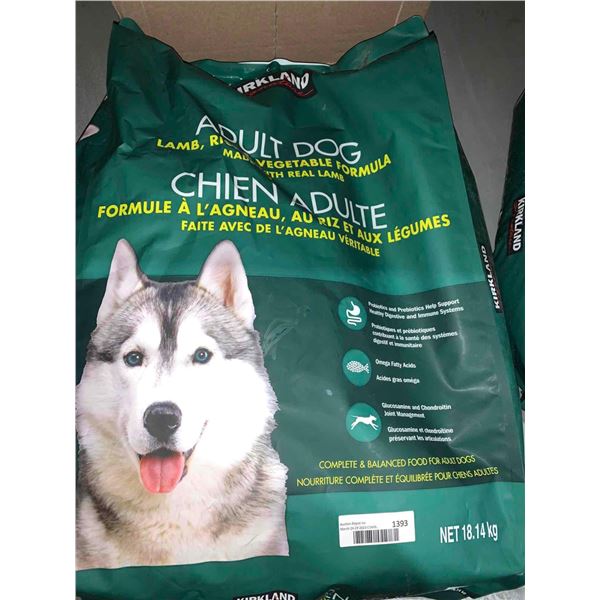 Kirkland Adult Dog Lamb, Rice & Vegetable 18.14kg