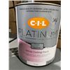 Image 1 : C-I-L Platinum Latex Flat Ceiling Paint- Goes on Pink- Dries White 4x 3.78ml