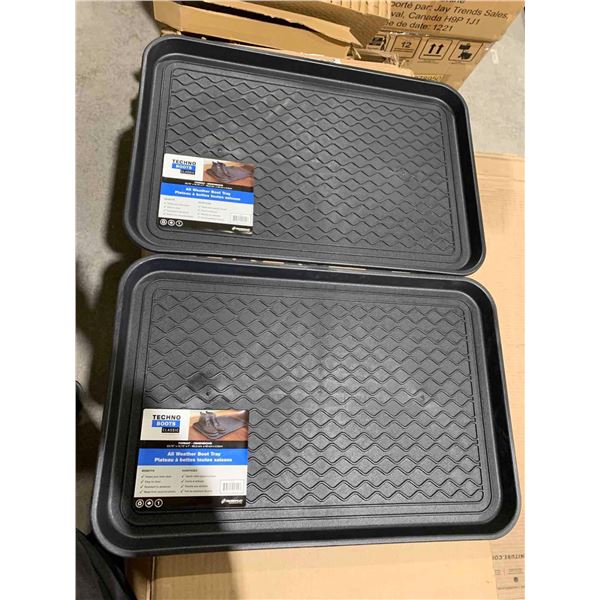 Lot of 2 Techno Boots Classic All Weather boot tray 23.75"x15.75"x1"