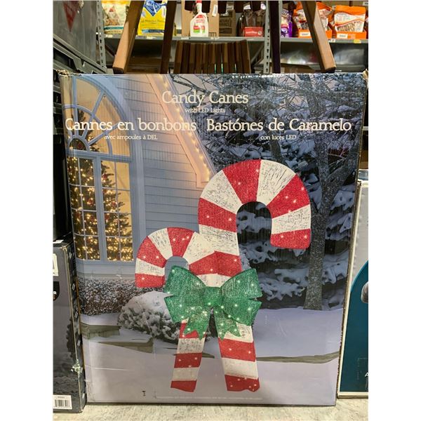 6'8"x4.5" Led Lit Candy Canes