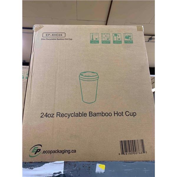 24oz Recyclable Bamboo Hot Cup - 500 Count