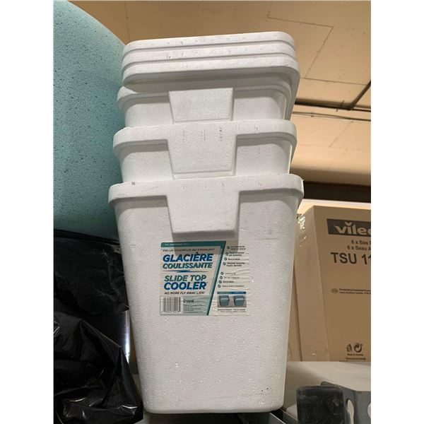 The Canadian Chill Slide Top Styrofoam Cooler - Lot of 3