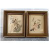 Image 1 : Set of 2 Vintage Hummingbird Prints Framed Art