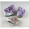 Image 1 : Lot of 3 Amethyst Crystals from Brazil