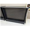 Image 1 : 48" Black Retail Display Counter with Slatwall Front