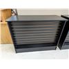 Image 1 : 48" Black Retail Display Counter with Slatwall Front