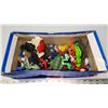 Image 4 : Box of misc. toys - cars, figurines, etc.