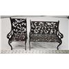 Image 1 : Cast Iron small decorative chair & lounge chair - (9"W x 7"H x 6 1/2"D) &  (4 1/2"W x 7 3/4"H x 5 1/