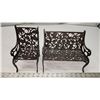 Image 2 : Cast Iron small decorative chair & lounge chair - (9"W x 7"H x 6 1/2"D) &  (4 1/2"W x 7 3/4"H x 5 1/