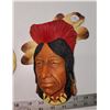 Image 4 : 3 assorted "Bossons" decorative head, wall mount figures - Man and horse, old man and native America