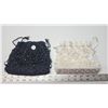 Image 1 : 2 coin purses/bags, made in Hong Kong - black & white