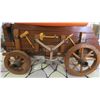 Image 3 : vintage intricate wooden wagon lamp