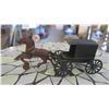Image 1 : Vintage Cast Horse and Cart