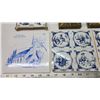 Image 2 : Various decorative items - Delft blue coaster, 2 brass candle holders & headford ceramic coasters