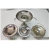 Image 1 : Electroplated silver bundle - Candle holder, 2 small serving dish, and small candle holder