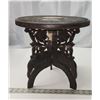 Image 1 : Wooden inlay, decorative stand/table - 12"H x 12"W