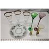 Image 1 : Wedding anniversary dish & 7 various drinking glasses