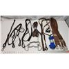 Image 1 : Leather halter, horse bits and other horse items