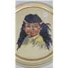 Image 3 : 3 Embroidered Native American children portraits - pictures in frame