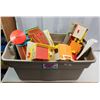 Image 6 : Bin of Assorted toys - Fisher price playsets, toy cars, airplane, etc.