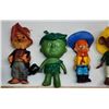 Image 2 : 4 vintage toy figures - Speedy Gonzales, Jolly green giant, etc.