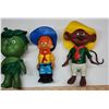 Image 3 : 4 vintage toy figures - Speedy Gonzales, Jolly green giant, etc.