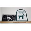 Image 1 : 2 Signs - Fox license plate sign & Pet waste sign - 10" x 12"