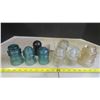 Image 1 : lot of 8 glass insulators