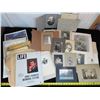 Image 1 : Lot of assorted antique photographs and vintage newspapers, + magazine covering assassination of J.F