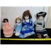 Image 1 : 3 China Dolls + 1 toilet paper holder doll