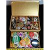 Image 1 : Vintage Jewelry box with pins/watches/costume jewelry/etc.