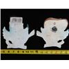 Image 5 : 2 Antique Chalk Decorations +2 metal storage items