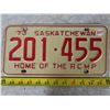 Image 1 : 1973 Sask license plate