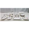 Image 2 : Royal Albert, Bone China "Petit Point" dish set collection - Cups, saucers, cake tray, serving trays