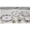 Image 4 : Royal Albert, Bone China "Petit Point" dish set collection - Cups, saucers, cake tray, serving trays