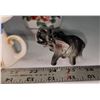 Image 3 : Assorted porcelain dishware - Cat salt and pepper shakers, Cow creamer cup, elephant figurine & sug