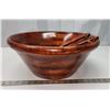 Image 2 : Large Wooden Bowl/Basin & 2 wooden utensils, spoon and spork - 17"W x 7"H & 14"Long utensils