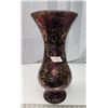Image 1 : Large purple and gold Mosaic glass vase - 18"H x 8"W