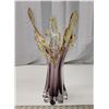Image 2 : Tall decorative glass vase, Home sense - 16"H - Purple and Yellow