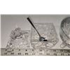 Image 3 : Set of 3, Starburst crystal dishes - Sugar bowl n spoon, Napkin holder & Candy dish