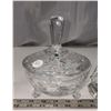 Image 4 : Set of 3, Starburst crystal dishes - Sugar bowl n spoon, Napkin holder & Candy dish