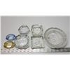 Image 1 : 7 assorted sized glass ashtrays