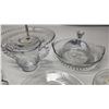 Image 5 : Cornflower glassware bundle - Saucers, platter, cheese dish and cups