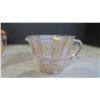 Image 6 : pink sugar bowl and 2 pink creamer cups