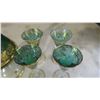 Image 4 : green glass wine jug and cups - made in Italy