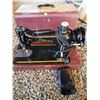 Image 1 : singer sewing machine with foot pedal and case - excellent original condition