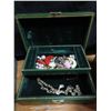 Image 2 : 5 Jewelry Boxes, 1 wooden storage box + a few assorted costume jewelry items