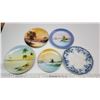 Image 1 : 5 large decorative plates, hand painted